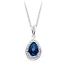 10kt. White Gold Lab-Created Sapphire Fashion Pendant