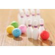 Miniature Bowling Eraser Set (3 bowling pins and 1 Ball) by Iwako Japan