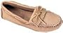 Minnetonka Women's Deerskin Driving Moc Moccasins,Light Brown,9 M US