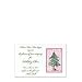 Tree on Stripes Post Card Holiday Invitations