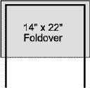 Standard 20" Wide "U" Frame Wire Stakes (Pkg of 50/$.70 ea) - Yard Sign Stake - Use with Foldover Posterboard Signs