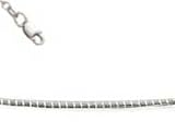 Sterling Silver 16 Inch X .8 mm Round Omega Necklace - Italian
