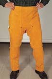 Welding Chaps - Golden Brown Leather- 40- Adjustable Straps - 1 Pair