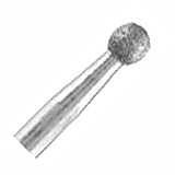 1.0mm Diameter Diamond Coated Round Bur, SIX BURS