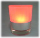 LED キャンドルライト Sサイズ すりガラス調/レッド 【2個購入で1個おまけ】