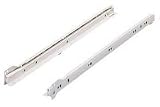 Drawer Slide, Partial Extension, 18 in., Medium Duty, 100 lb. Capacity, White