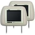 (TAN) Pyle View Headrest Pair with Built-in 5.6'' TFT-LCD Monitors