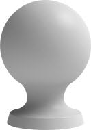 HDP Moldings 5"W x 6-3/4"H x 4-1/4"BW Decorative Ball (for use with flat post caps)
