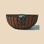 Bosmere F905 24 Inch Chelsea Hayrack with Brown Coco Liner and Brackets - No Scroll Design on Basket
