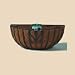 24" Chelsea Hayrack with Brown Coco Liner & Brackets (No Scroll design on basket)