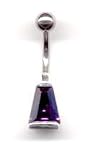 Lantern Navel Bar in Amethyst