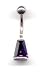 Lantern Navel Bar in Amethyst