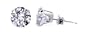 Nickel Free 3mm Round Clear Cubic Zirconia .925 Sterling Silver Post Friction Back Stud Earrings