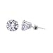 Nickel Free 3mm Round Clear Cubic Zirconia .925 Sterling Silver Post Friction Back Stud Earrings