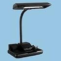 Catalina Lighting 09015108130 Deluxe organizer fluorescent desk lamp, gooseneck, 26-1/2 high, black