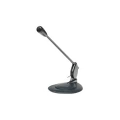 MANHATTAN Desktop Mikrofon Einstellbarer Mikrofonarm schwarz Omni-direktionales Mikrofon ideal fuer Stimmerkennung