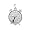 Alarm Clock Charm - Sterling Silver