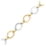 14kt. Two Tone, 10 Circle Fashion Anklet