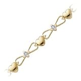 10kt. Gold, Fashion Bracelet with Diamond Accent