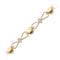 10kt. Gold  Fashion Bracelet with Diamond Accent