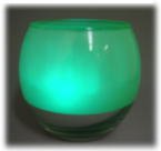 LED キャンドルライト Mサイズ すりガラス調/グリーン 【2個購入で1個おまけ】