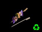 Eco Friendly Teppo 2 Inch Bamboo Teppo Gushi Skewer 100 CT