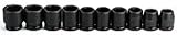 Proto 07500-10 10-Piece 1/2 and 3/4 6-Point Impact Socket Set