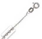 14k White Gold 24 Inch X 1.1 mm Cable Chain Necklace - O Ring Clasp