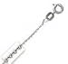 14k White Gold 24 Inch X 1.1 mm Cable Chain Necklace - O Ring Clasp