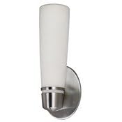 American Fluorescent ARW118SNEC Aria Outdoor Sconce, White Glass with a Satin Nickel... by American Fluorescent