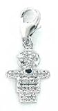 Boy, 14K Gold Diamond Charm