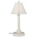 Patio Living Shangri-La Wicker 30" Table Lamp - Honey PVC Wicker Shade and Bronze Body