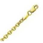 14k Yellow Gold 20 Inch X 3.1 mm Cable Chain Necklace by JewelryWeb