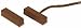 Surface Mount magnetic contact with leads - brown