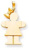 Girl With Bow Charm, Yellow Gold