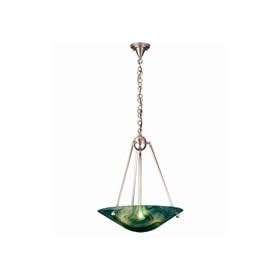 Meyda Tiffany - 73412 - 21"W X 26.5"H Deco Ball Mente/Brushed Nickel Inverted Pendant