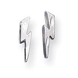 Sterling Silver Lightning Bolt Post Earrings
