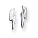Sterling Silver Lightning Bolt Post Earrings