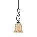 Quoizel MY1506ML Monterey Mosaic 54-Inch Rod Hung Piccolo Pendant with Pen Shell Mosaic Shade, Malaga Finish