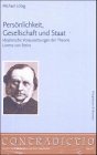 Persönlichkeit, Gesellschaft und Staat: Idealistische Voraussetzungen der Theorie Lorenz von Steins