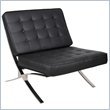 Boss Office Products Black Caressoft Plus Lounge with Chrome Frame