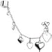 Handcrafted Heart to Heart Ear Cuff Chain Earring
