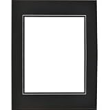 Savage ProMatte, Double 8 x 10 Photo Mat with 5 x 7 Opening, Bevel Cut, Acid Free, Dual Colors: Matte Black / Matte Black
