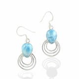 Circle Out Larimar Earrings