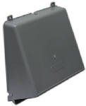6"GRY RND Plas Wall Cap