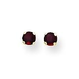 14k 3mm Synthetic Garnet Earrings
