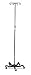 [Item]: Aluminum I.V. Stand [Additional Info]: Heavy-Duty Aluminum IV Stand with Cast Iron Base Is Ideal for Any Application That Requires an Extra Stable Base. 24-lb. cast iron stand features a 5-wheel base with a low center of gravity that ensures ext