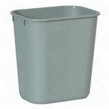 Rubbermaid-Rectangular Wastebasket, Medium, 28 1/8 Quart, Gray (RUB29568) Category: Desk Wastebaskets