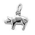 Pig Charm - Sterling Silver