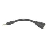 HOSA STEREO 3.5mm PHONE (M) - TWO STEREO 3.5mm (F), 6 in.